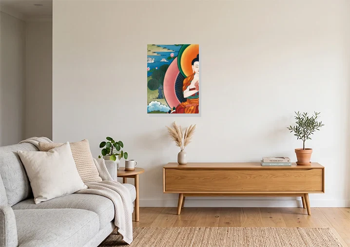 Living Room mockup with artwork