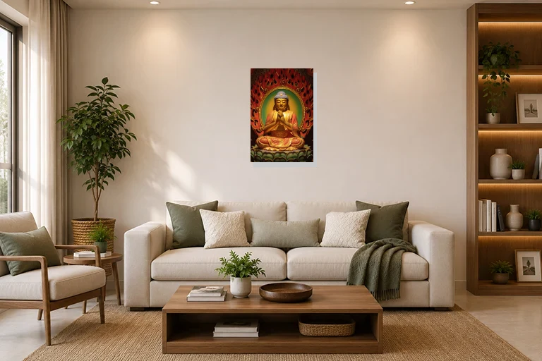 Hotel Lobby mockup with artwork