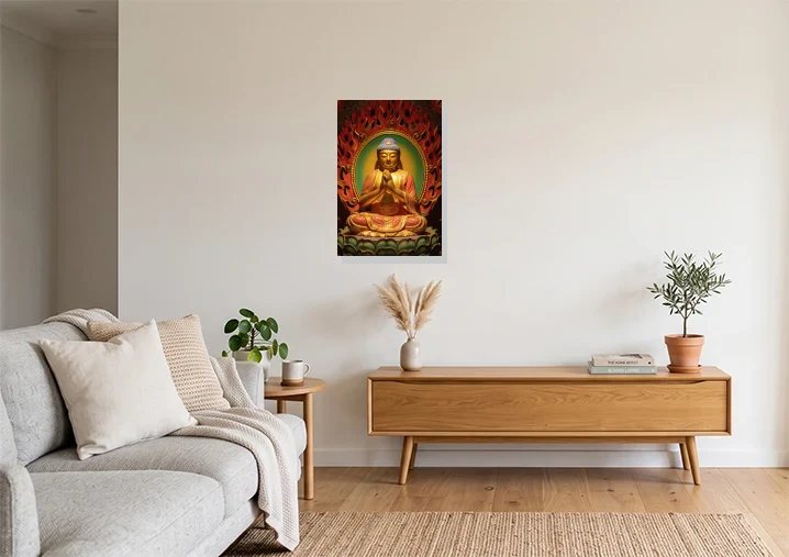 Living Room mockup with artwork