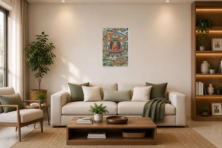 Hotel Lobby mockup with artwork