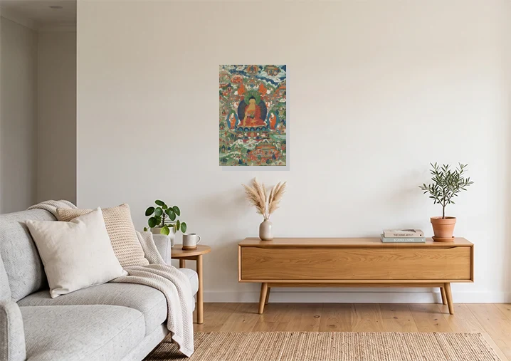 Living Room mockup with artwork