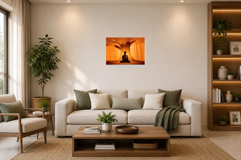 Hotel Lobby mockup with artwork