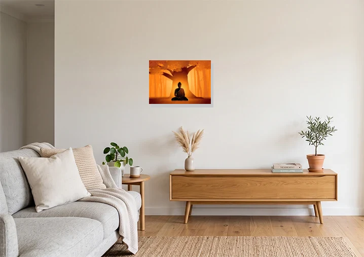 Living Room mockup with artwork