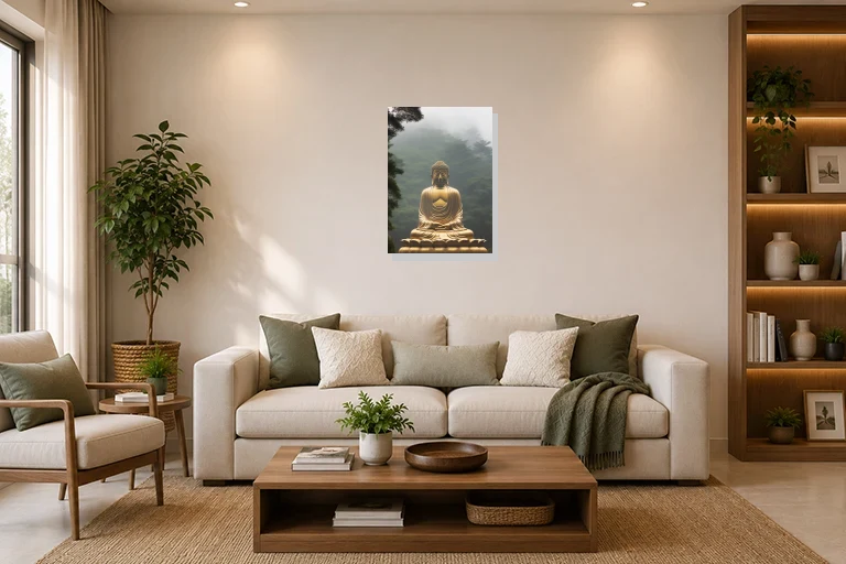 Hotel Lobby mockup with artwork