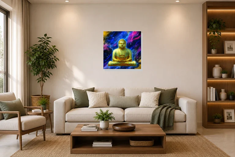 Hotel Lobby mockup with artwork