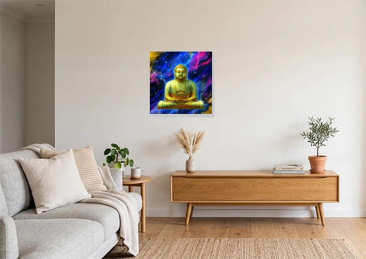 Living Room mockup with artwork
