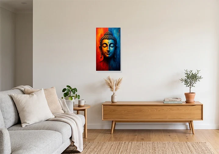 Living Room mockup with artwork