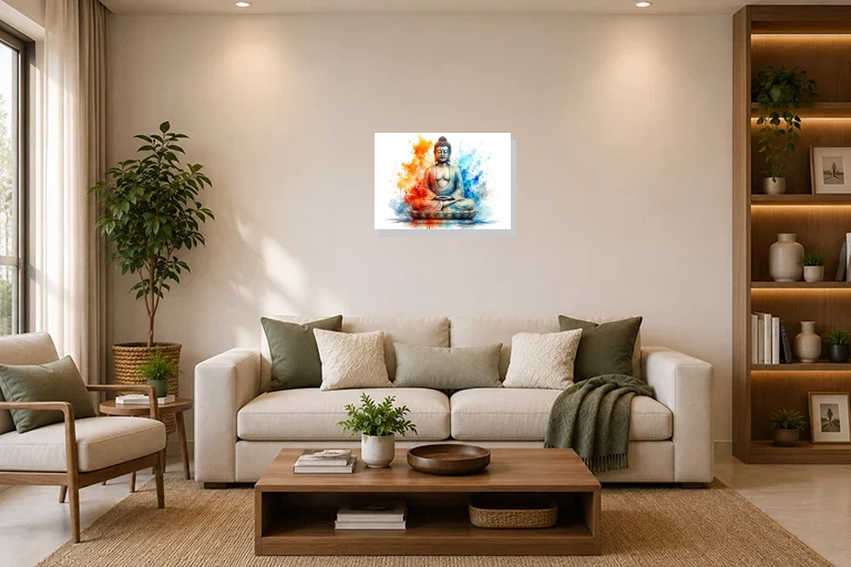 Hotel Lobby mockup with artwork