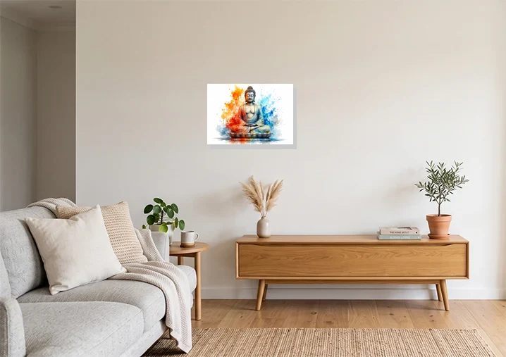 Living Room mockup with artwork