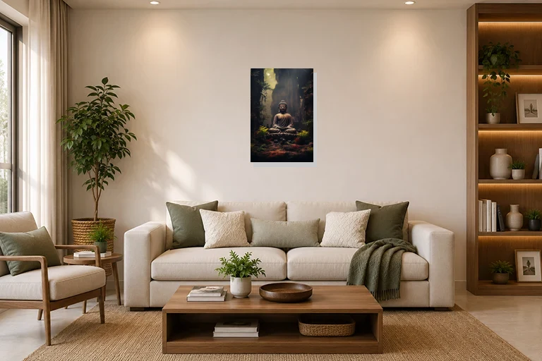 Hotel Lobby mockup with artwork