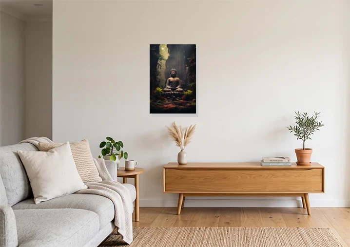 Living Room mockup with artwork