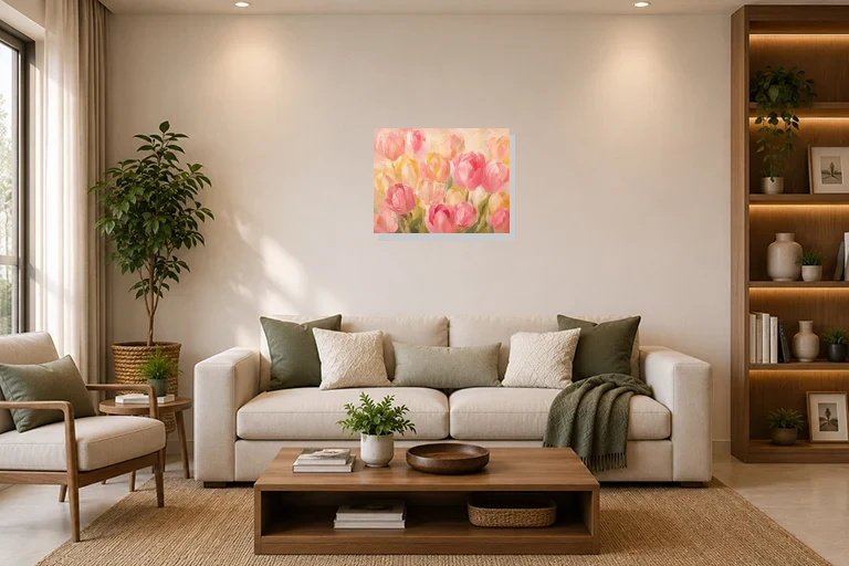 Hotel Lobby mockup with artwork