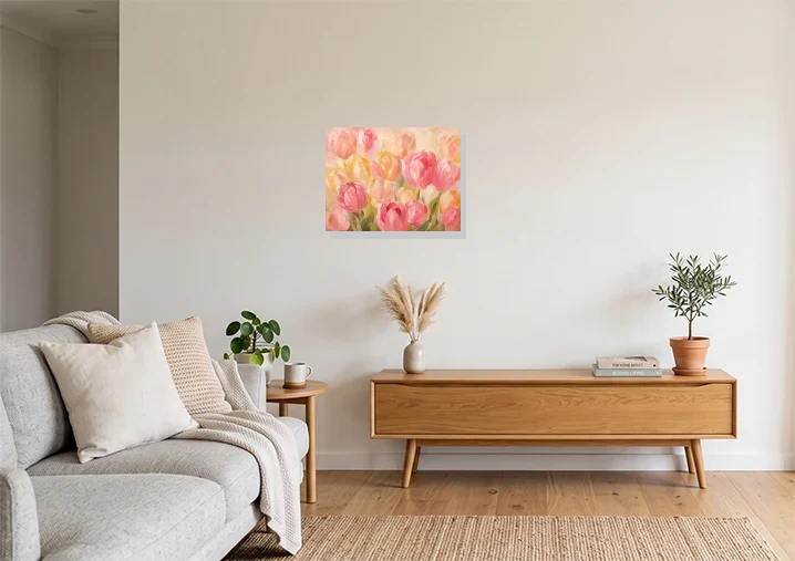 Living Room mockup with artwork