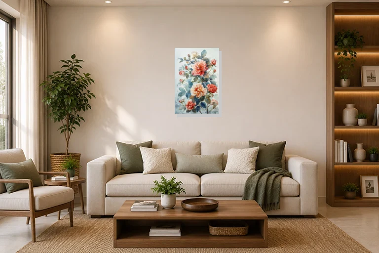 Hotel Lobby mockup with artwork