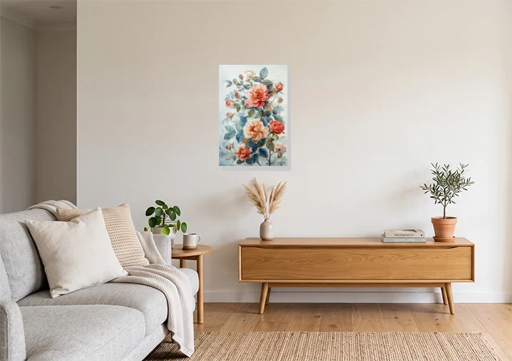 Living Room mockup with artwork