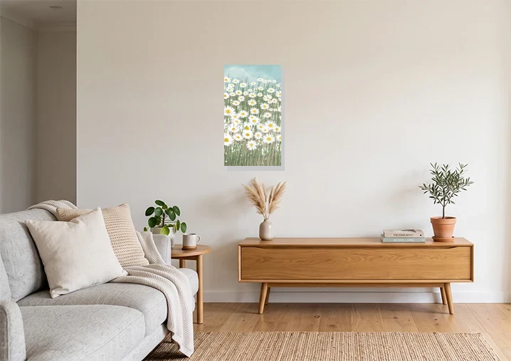 Living Room mockup with artwork