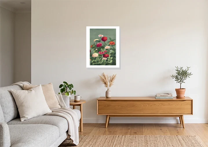 Living Room mockup with artwork