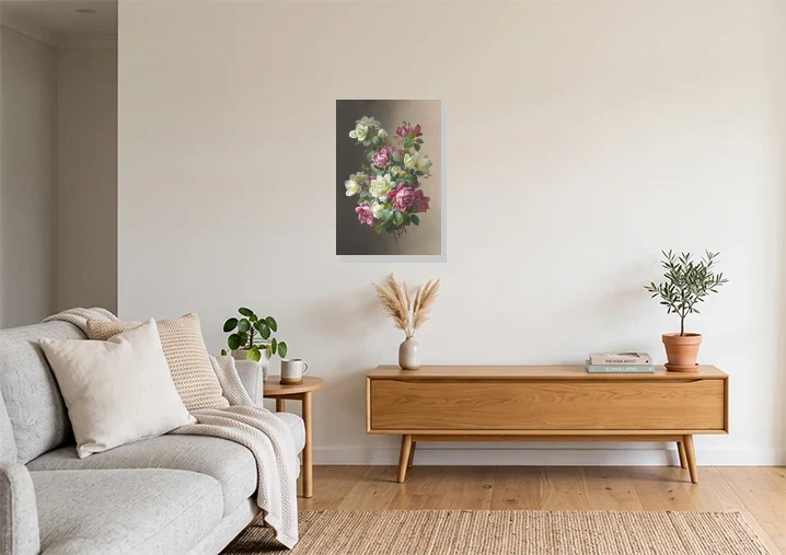 Living Room mockup with artwork