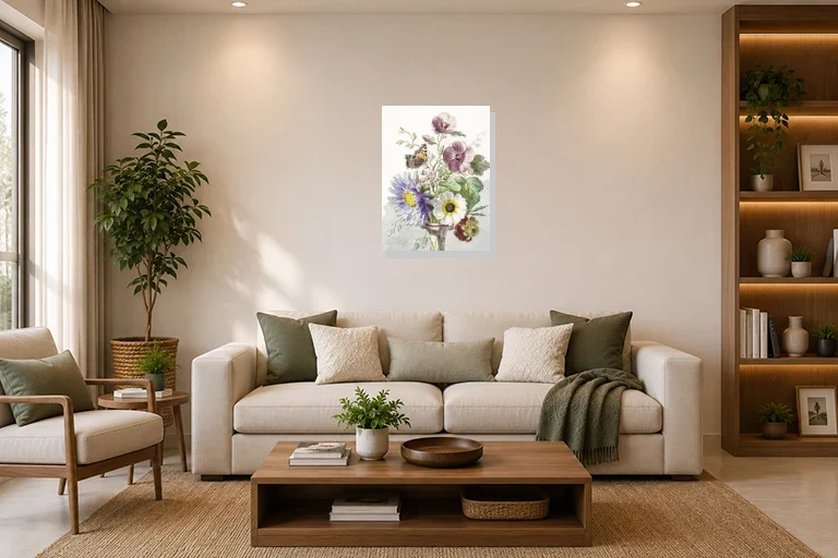 Hotel Lobby mockup with artwork