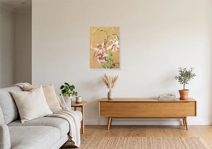 Living Room mockup with artwork