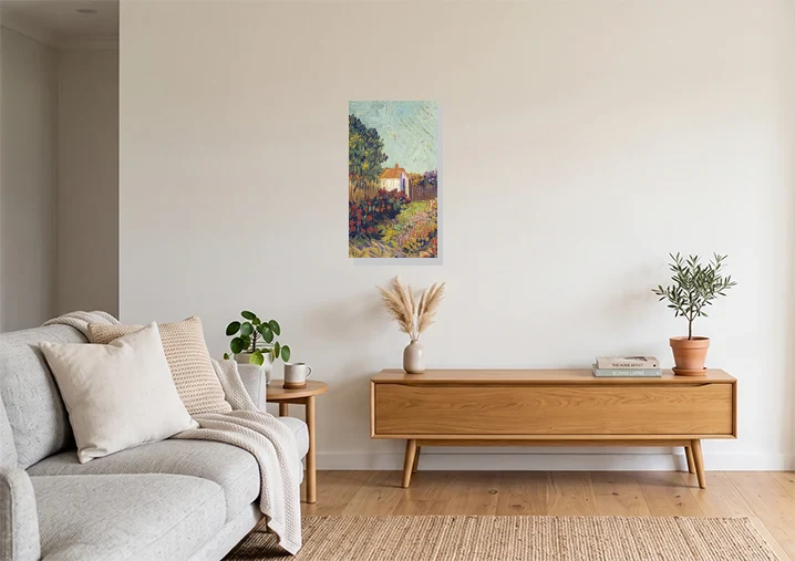 Living Room mockup with artwork