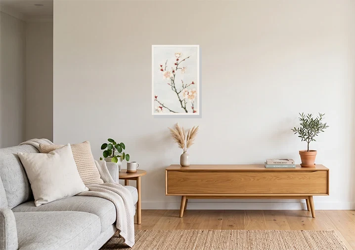 Living Room mockup with artwork