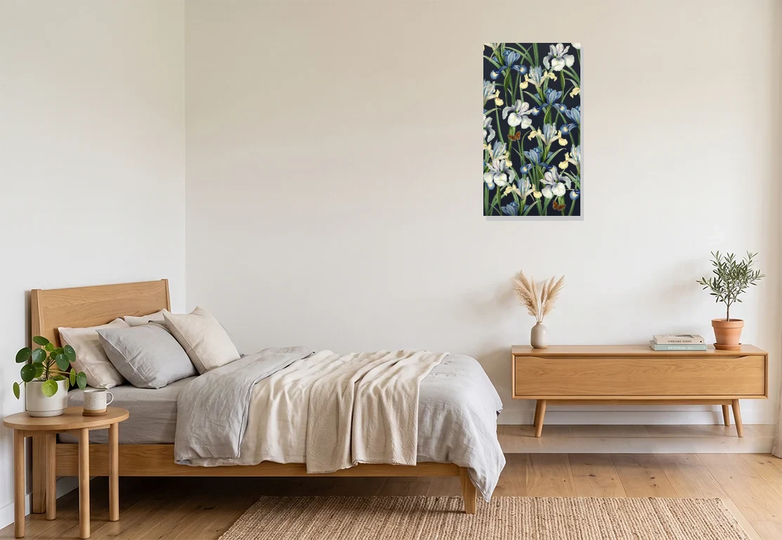 Bedroom mockup with artwork