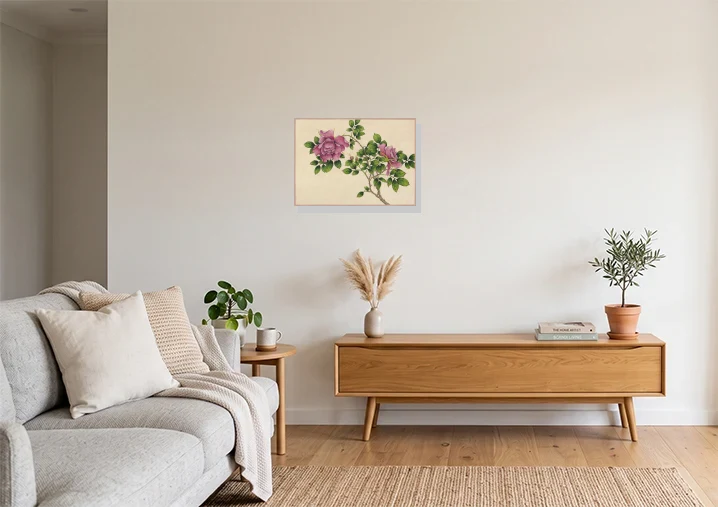Living Room mockup with artwork