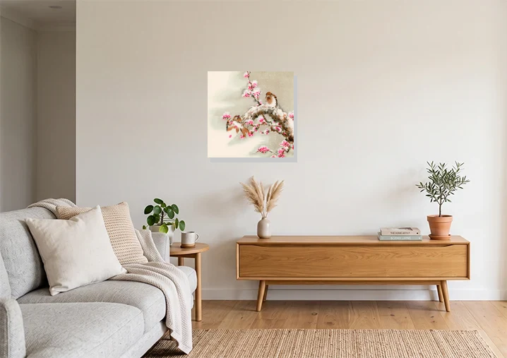 Living Room mockup with artwork