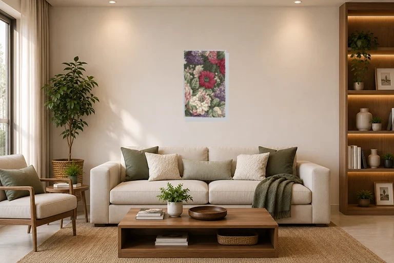 Hotel Lobby mockup with artwork