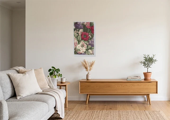 Living Room mockup with artwork