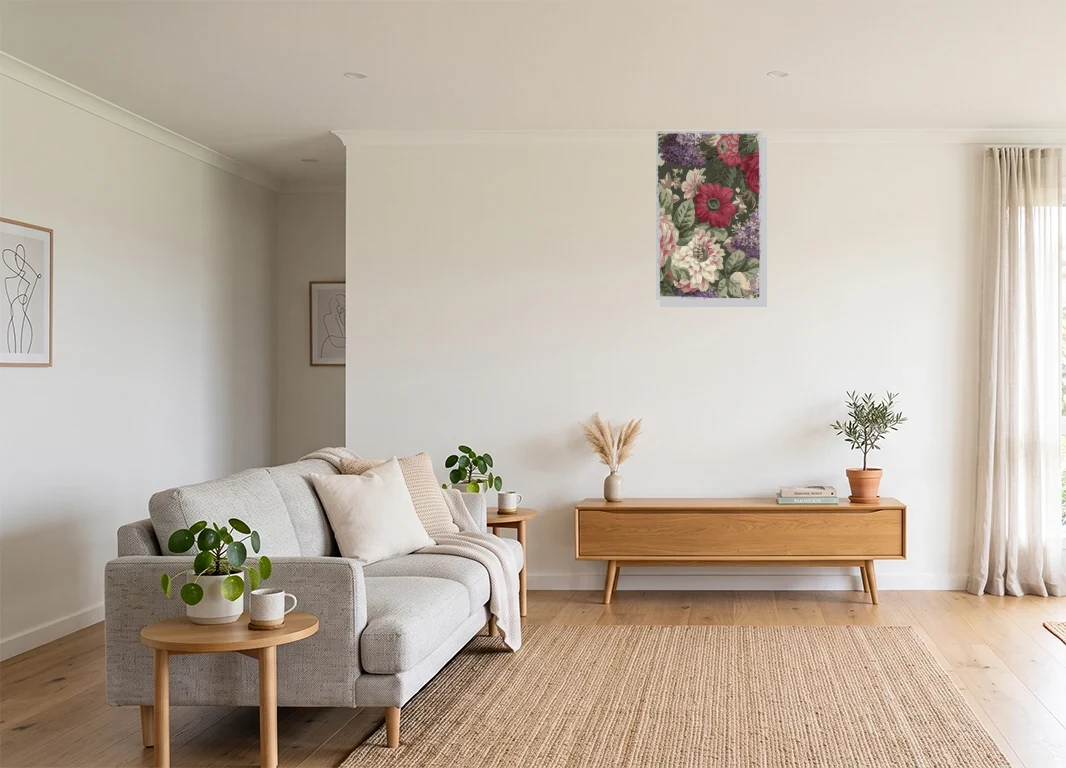 Office mockup with artwork