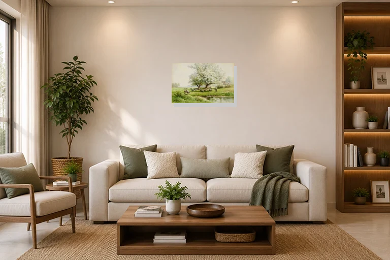 Hotel Lobby mockup with artwork