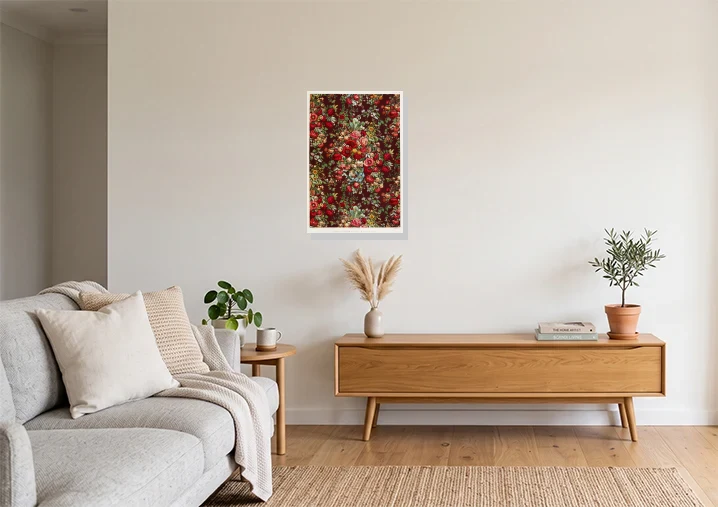 Living Room mockup with artwork