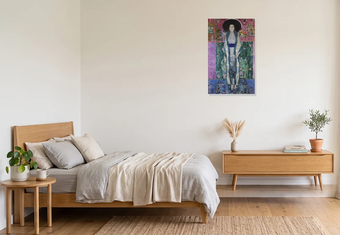 Bedroom mockup with artwork