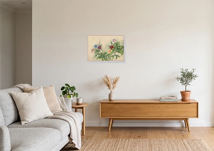Living Room mockup with artwork