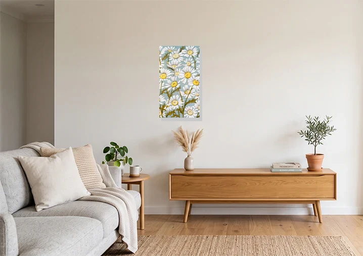 Living Room mockup with artwork