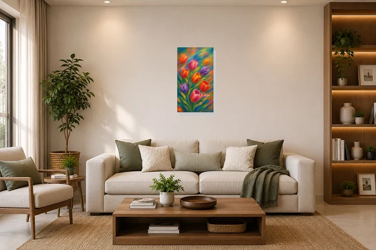 Hotel Lobby mockup with artwork