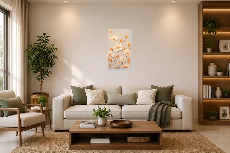 Hotel Lobby mockup with artwork