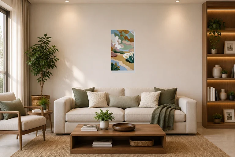 Hotel Lobby mockup with artwork
