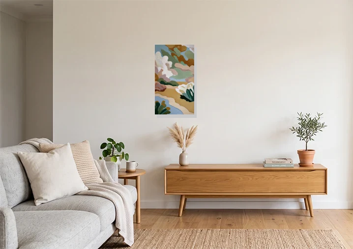 Living Room mockup with artwork