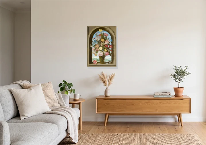 Living Room mockup with artwork