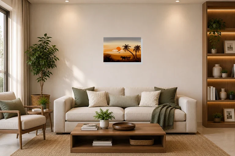 Hotel Lobby mockup with artwork