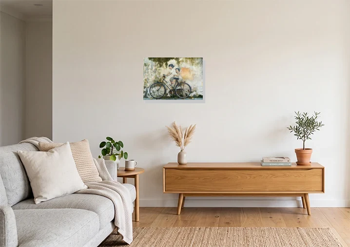 Living Room mockup with artwork