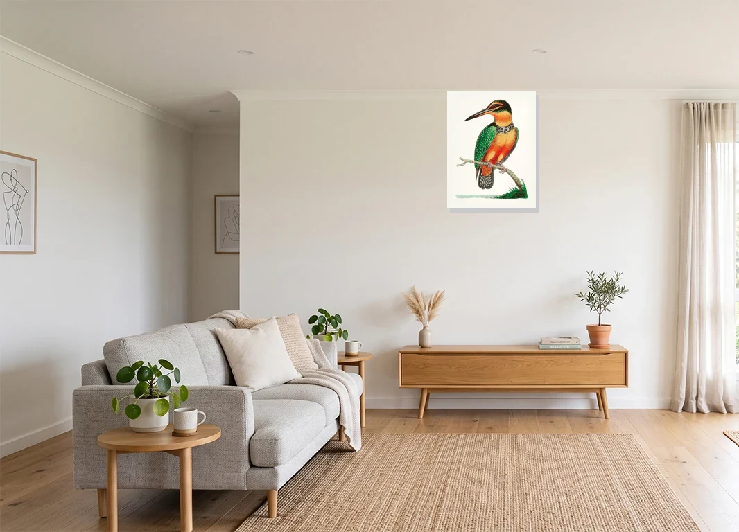 Office mockup with artwork