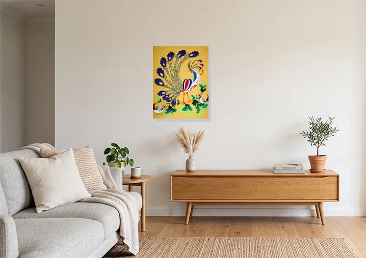 Living Room mockup with artwork