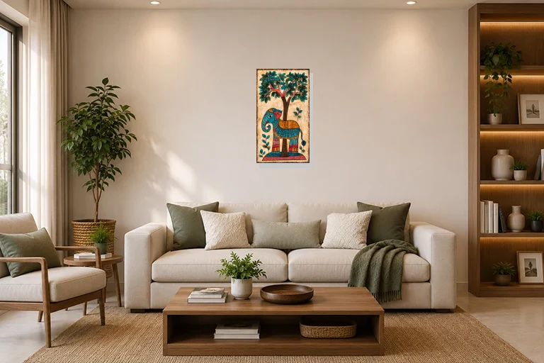 Hotel Lobby mockup with artwork