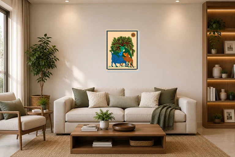 Hotel Lobby mockup with artwork