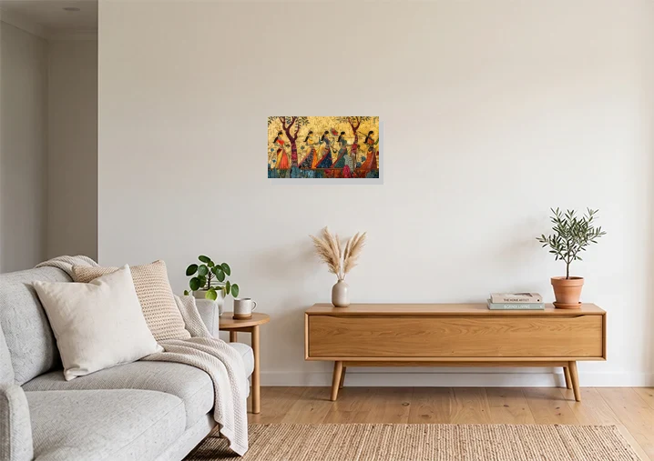 Living Room mockup with artwork