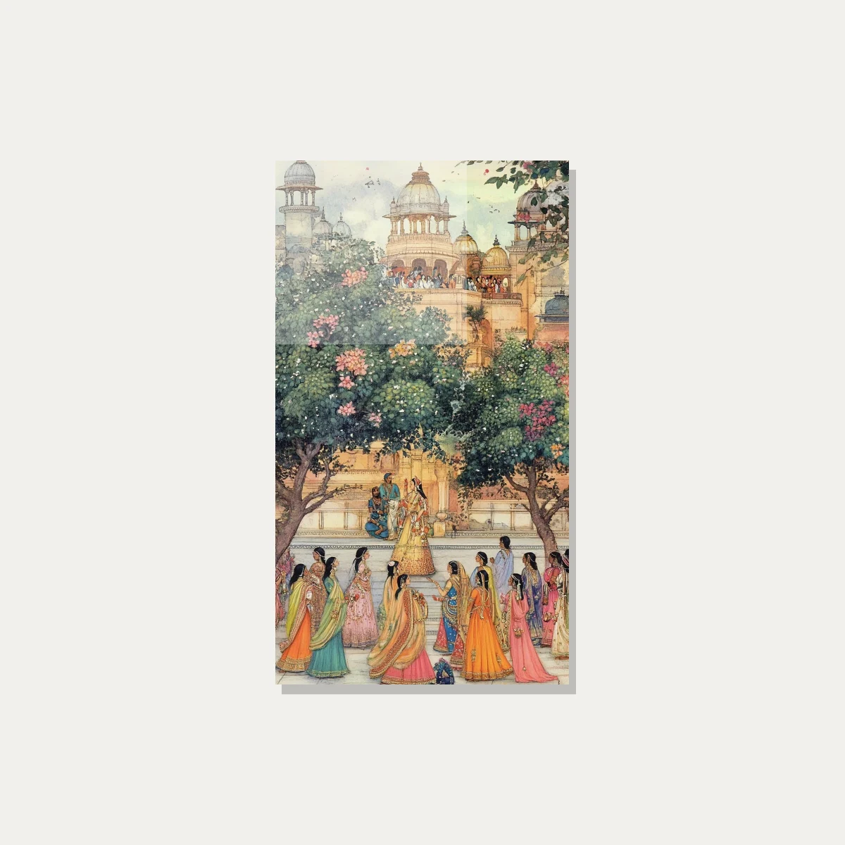 Royal Indian Palace Maidens Canvas Print wall art print — acrylic preview | PrintPosters.in